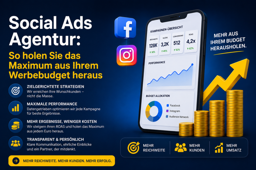 Social Ads Agentur: So holen Sie das Maximum aus Ihrem Werbebudget heraus